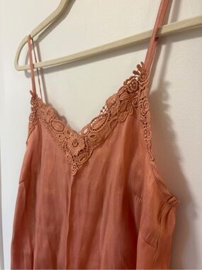 Cream Clothing Brand Danish Tank Pink Gold Shimmery Cecile Singlet Sz 36 Viscose
